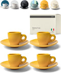 KIVY Cappuccino Cups set - 4x 8oz - Thick-walled stoneware cappuccino cup