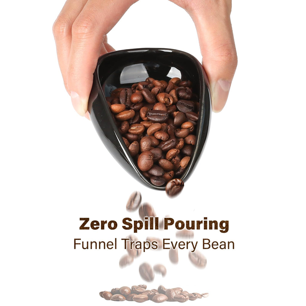 KitchenTour Ultimate Coffee Kit - Ceramic Coffee Bean Dosing Cup + Anti-Static Sprayer + Grind Size Ruler - 3-in-1 Pro Set: Measure, Spray, Validate