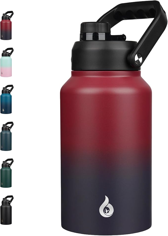 BJPKPK 64oz Insulated Water Bottle, Stainless Steel Vacuum Jug with Handle
