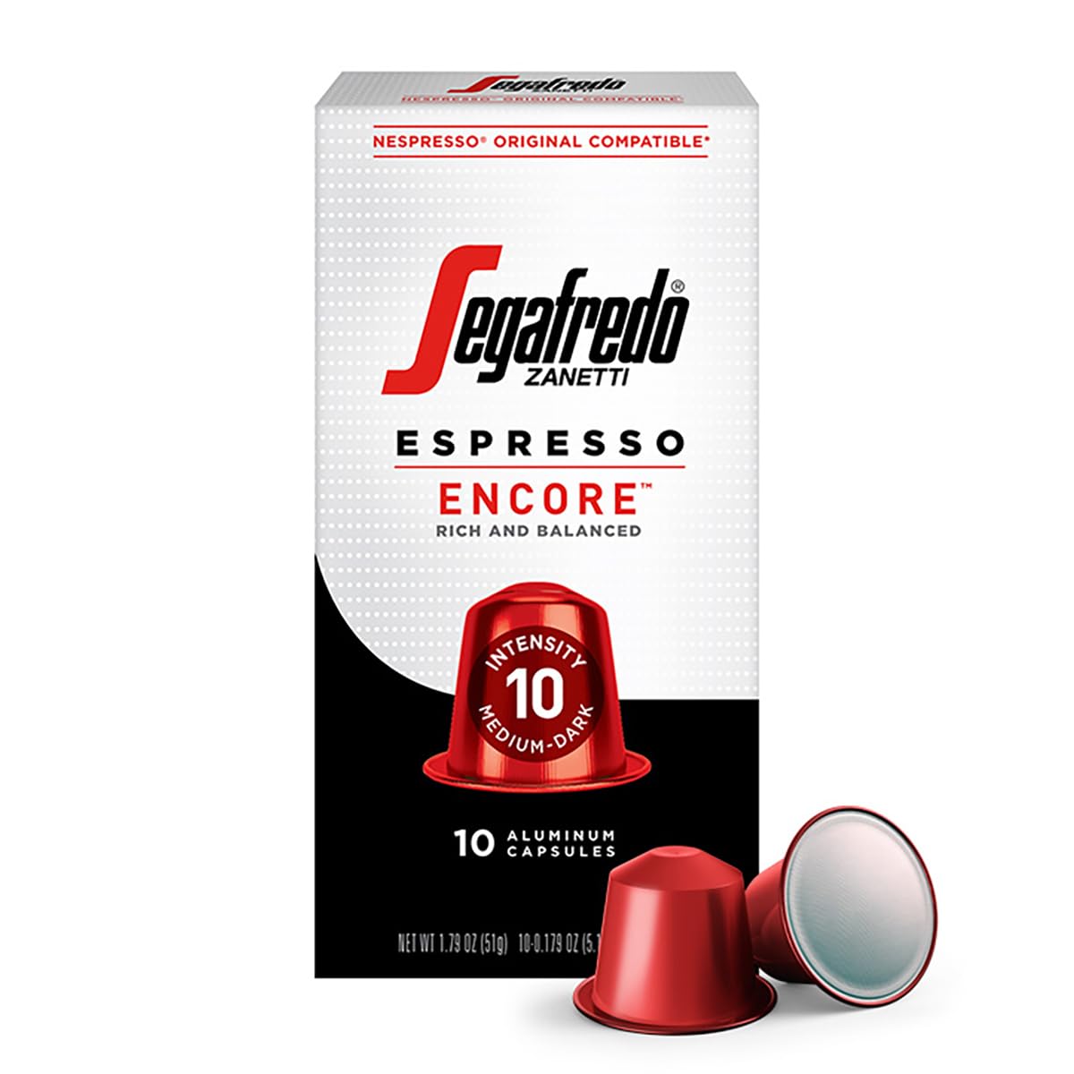 Segafredo Zanetti Espresso Capsules - Sinfonia & Encore, 4-Pack of 10 Pods