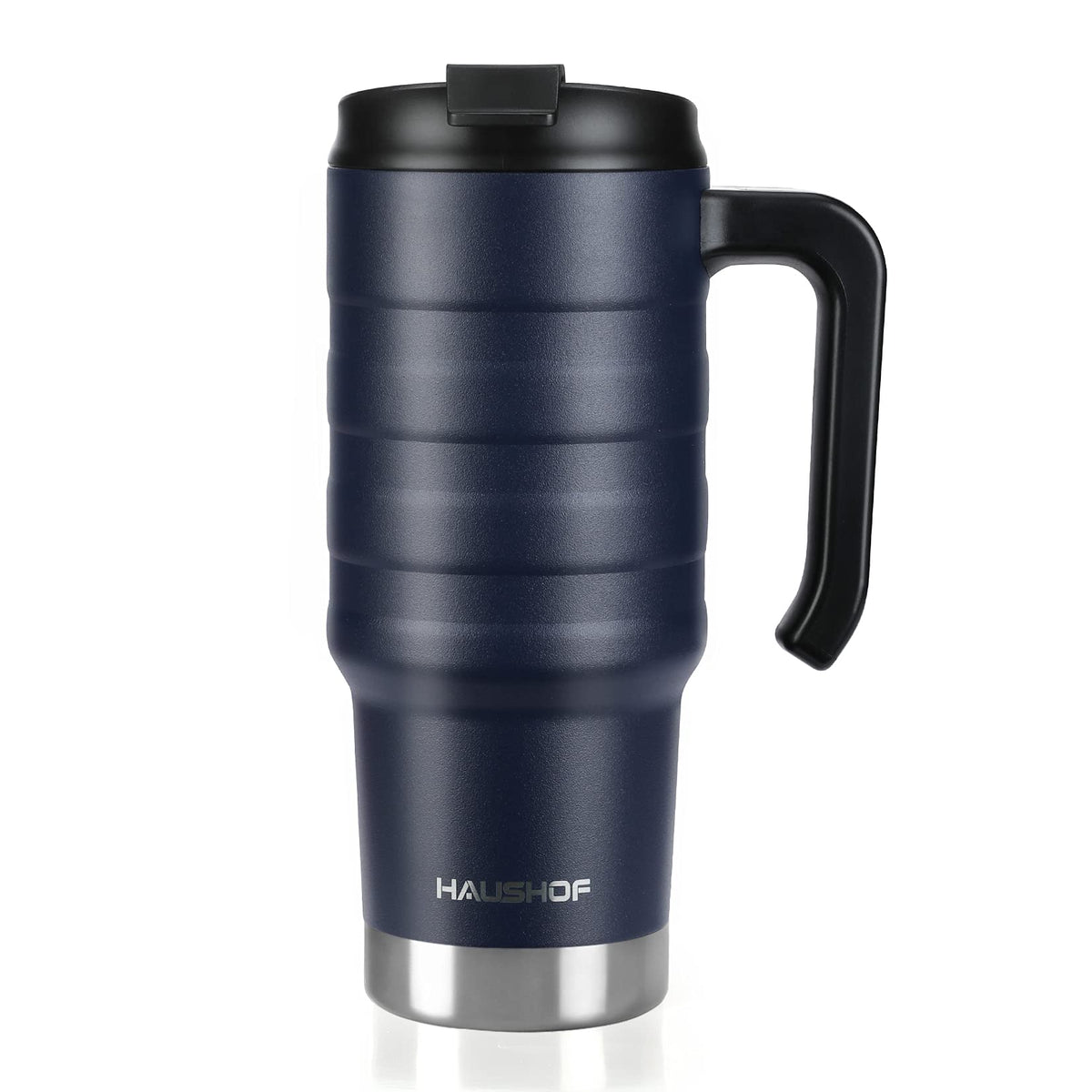 HAUSHOF 24 oz Travel Mug with Handle, Stainless Steel Vacuum Insulated Coffee Mug, Double Wall Travel Mugs with Leakproof Lid, BPA Free