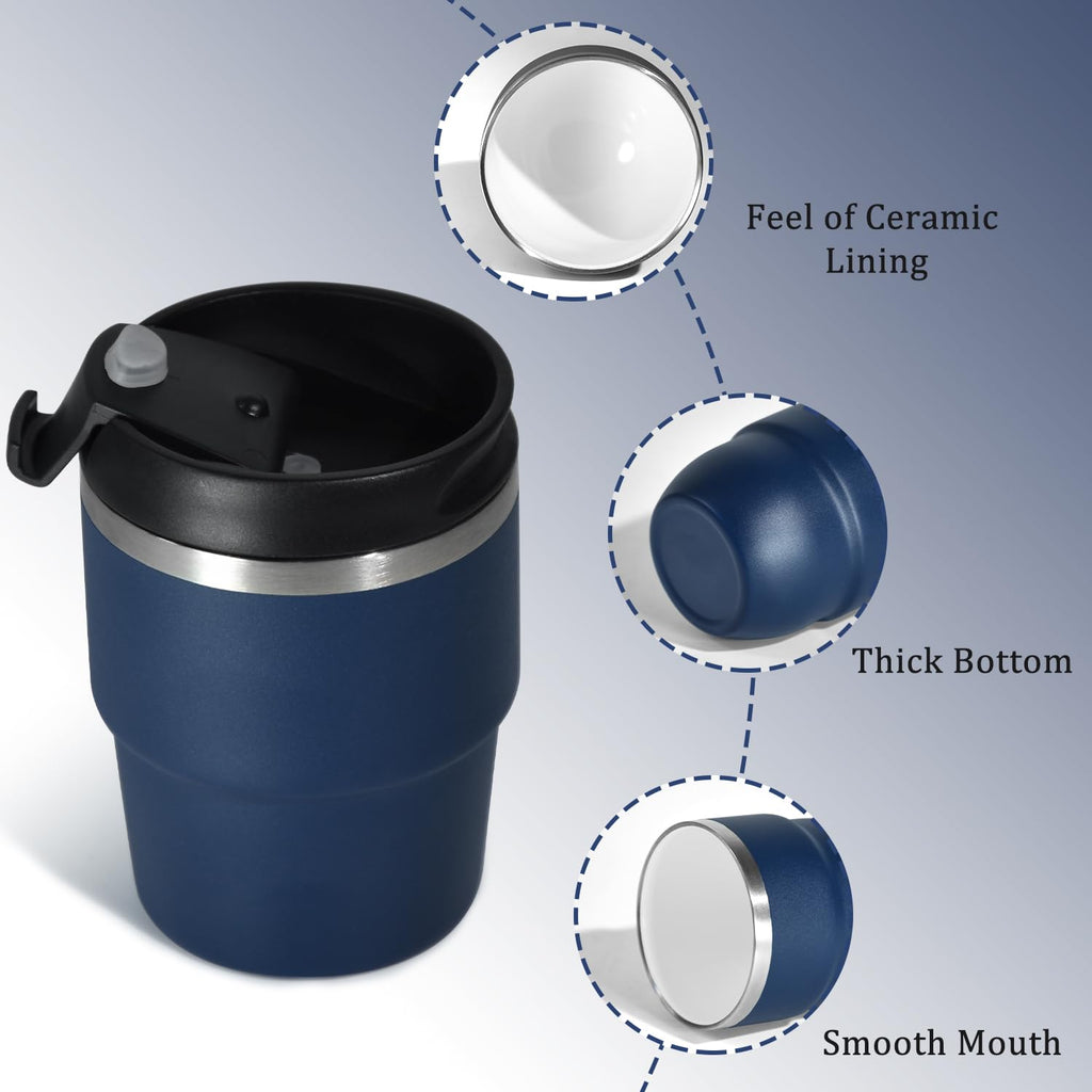 CHLJAR Espresso Cups, 4oz Insulated Espresso Cup Set of 2, Espresso Shot Cups, Stainless Steel Espresso Glasses, Stackable Mini Tumbler, Small Cup for Coffee