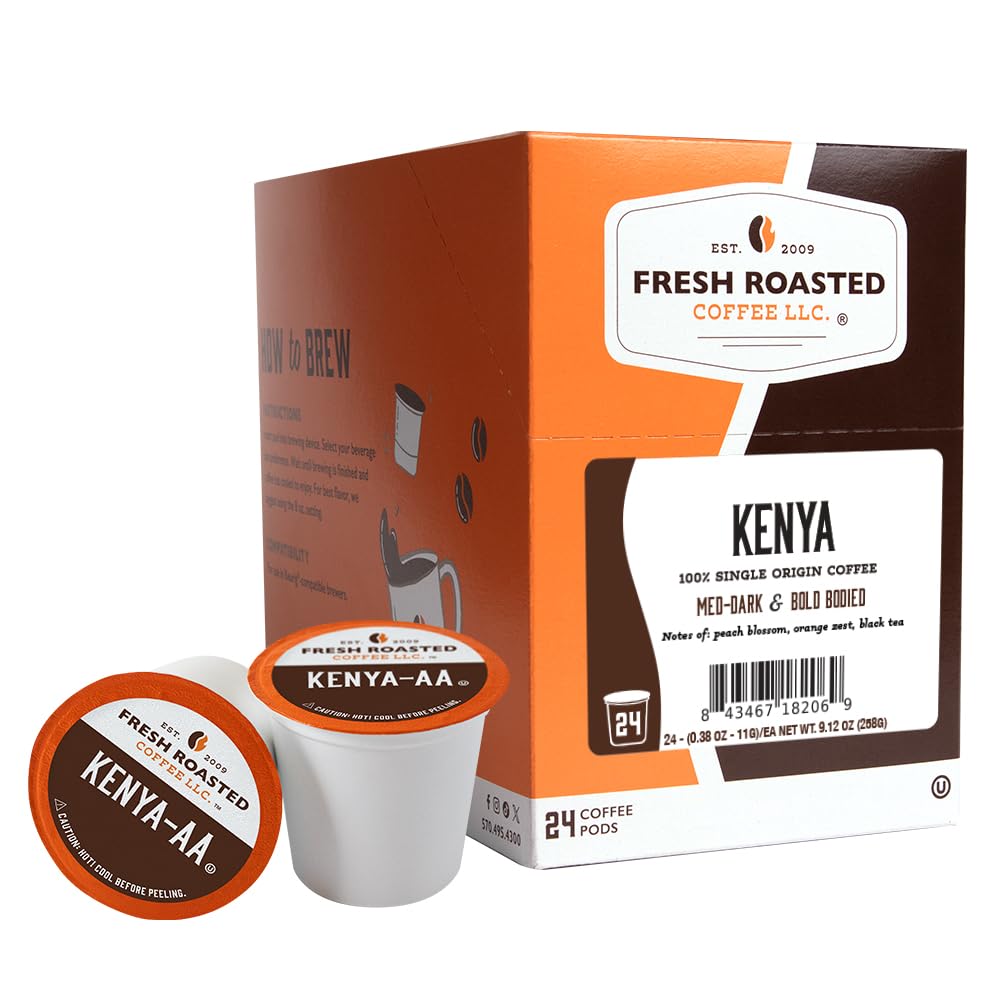 Fresh Roasted Coffee, Organic Bali Blue Moon K-Cup Pods for Keurig Brewers, Medium Roast, USDA Organic, Kosher, 24 Count (Pack of 3)
