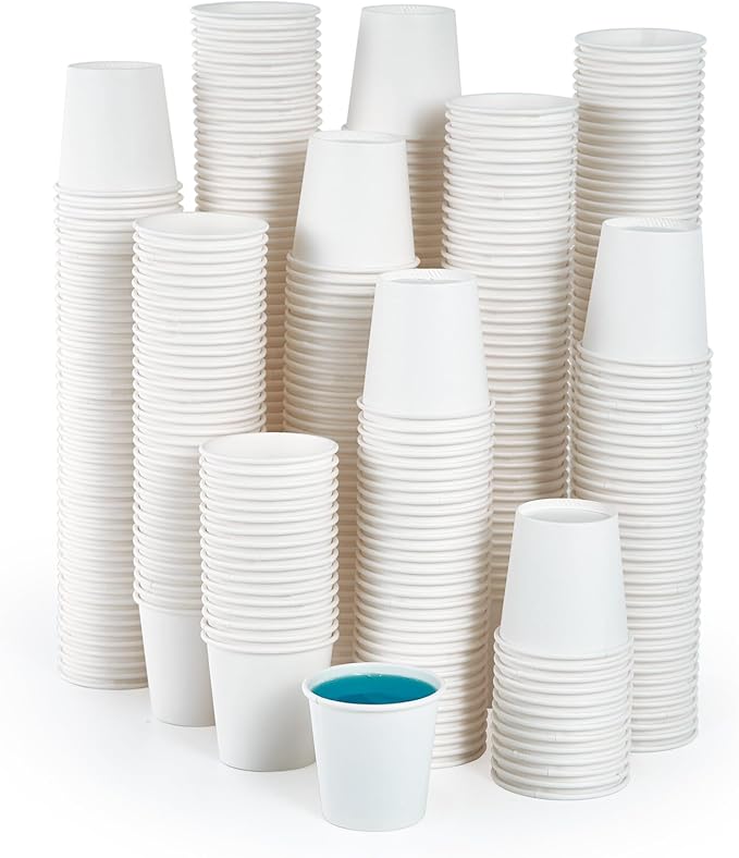 JOLLY PARTY 2 oz Bathroom Cups 360 Pack Small Paper Cup White Mouthwash Cup
