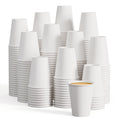 LITOPAK 400 Pack 8 oz Paper Cups, White Disposable Coffee Cups