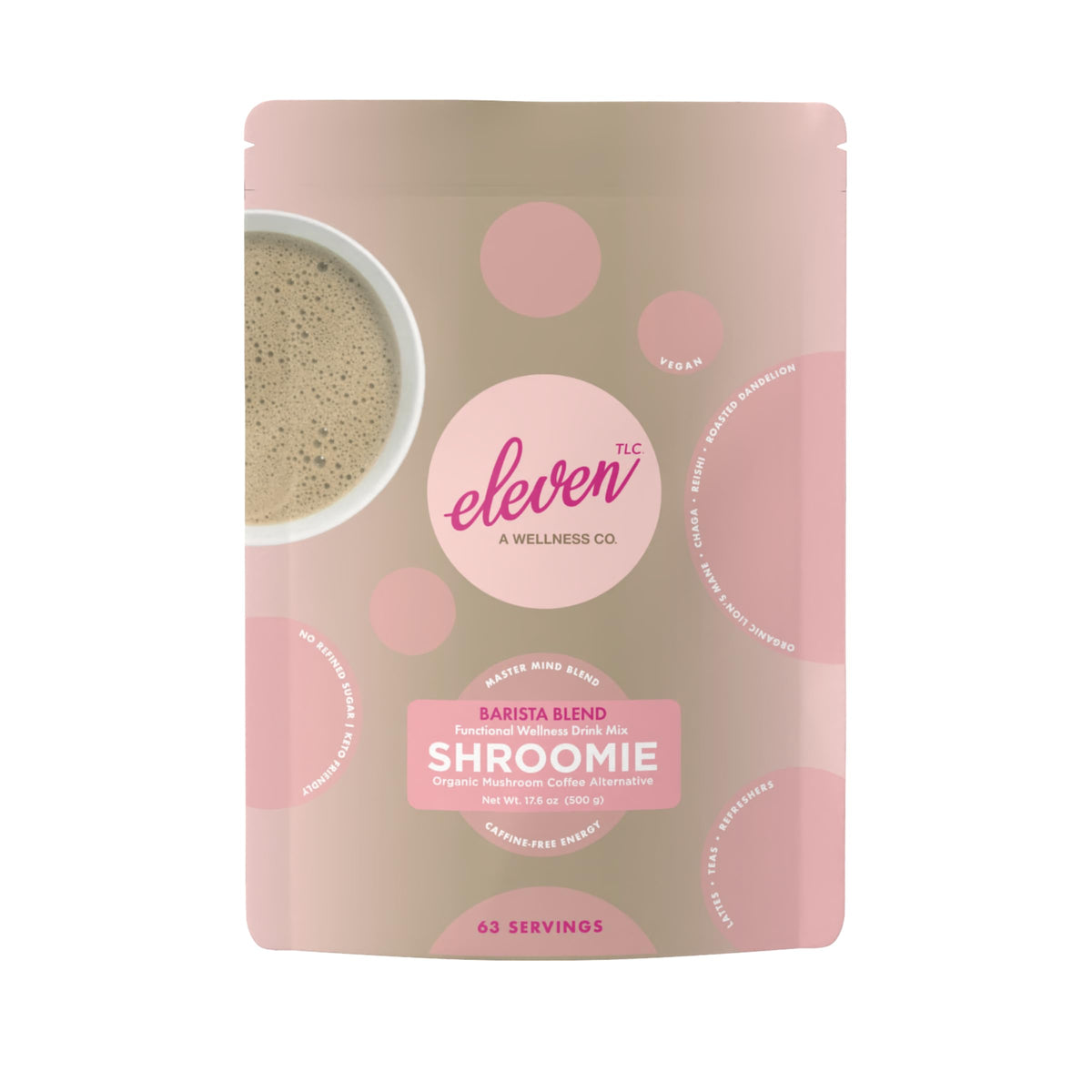 Eleven TLC Organic Shroomie Maca Mushroom Coffee Substitute, 63 Servings