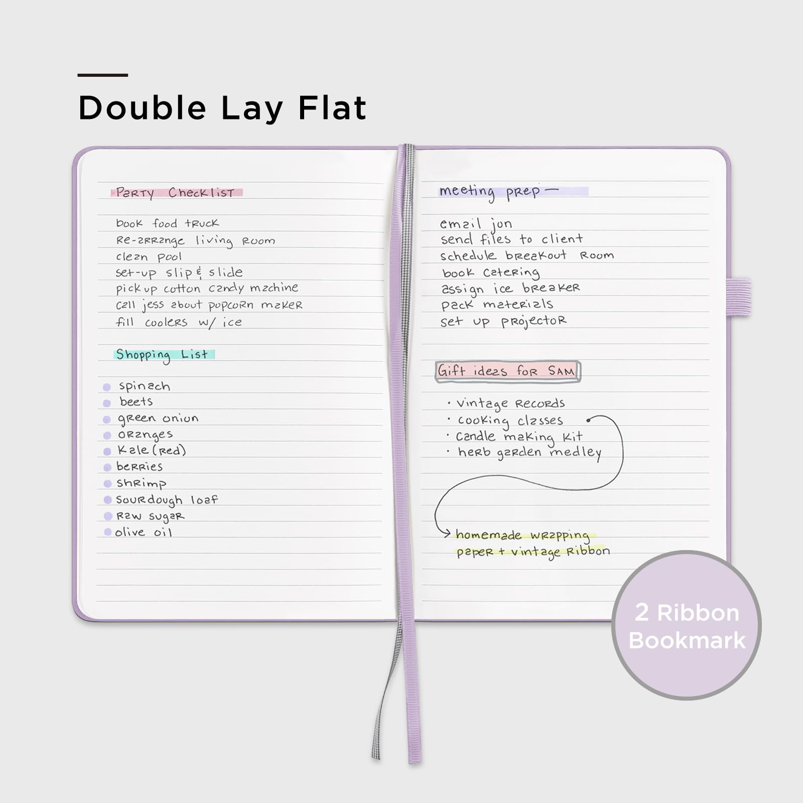 &And Per Se Lined Journal Notebook, 160 Pages, A5 5.7 x 8 inches College Ruled Thick Paper Notebook Journals for Writing, Hardcover Notebooks for Women Men Office School (1 Pack, Lavender)