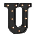 Foaky Colorful LED Letter Lights with Remote,Marquee Light Up Letters Sign for Night Light Wedding/Birthday Party Battery Powered Christmas Lamp Home Bar Decoration(U)