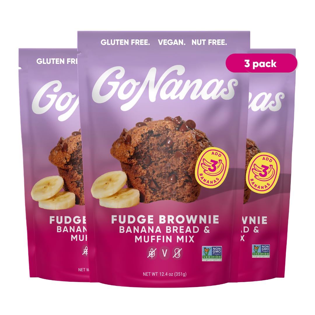 GoNanas Salted Caramel Banana Bread & Muffin Mix, Gluten Free Vegan, 1 Pack