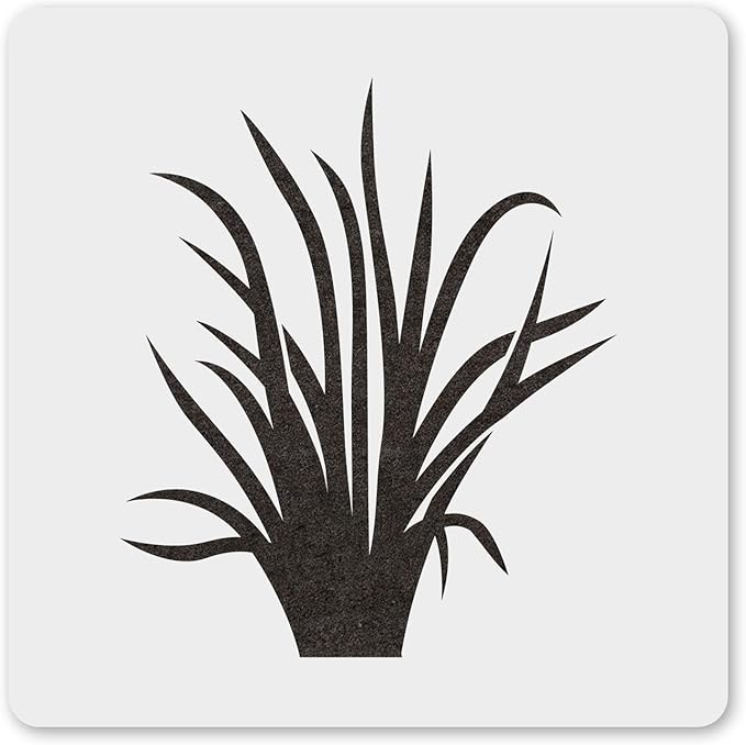 MAGJUCHE Grass Stencil 12 Inches, Reusable Grass Stencil for Painting DIY Crafts Decor
