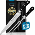 Cutluxe Turkey Carving Knife Set – Carving Fork & Knife for Meat & BBQ