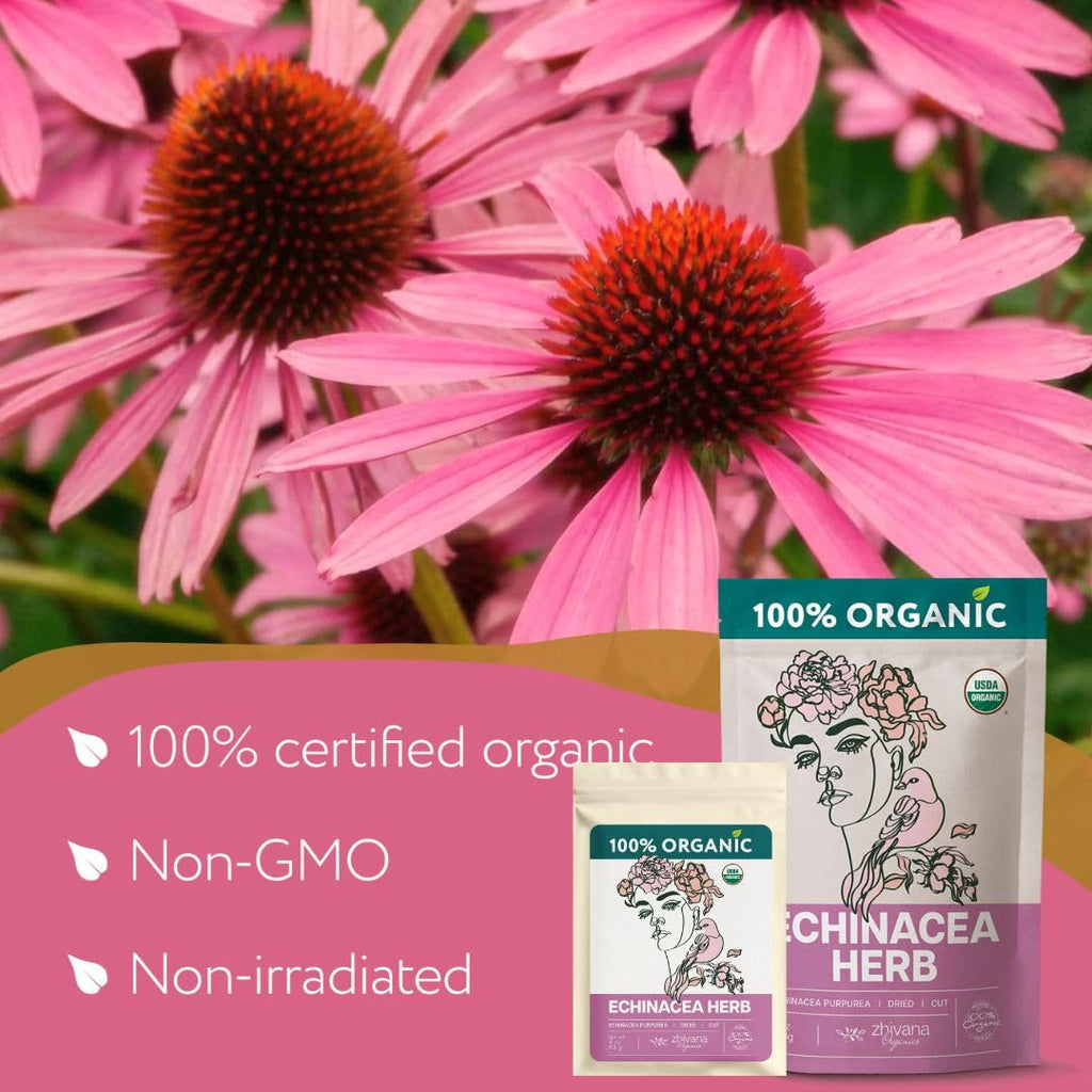 Super Value Pack 5LB – Organic Echinacea Leaf Bulk – Echinacea Purpurea