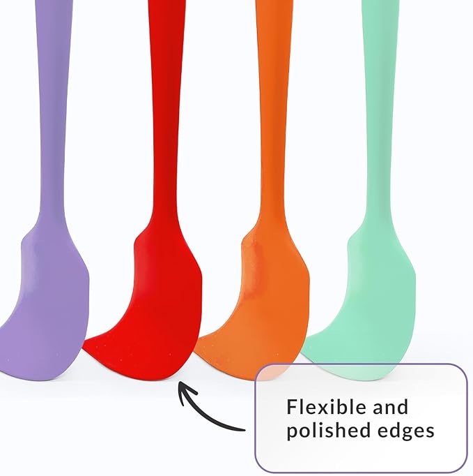 Elihome Classic Silicone Spoonula - Non-Stick Heat Resistant Silicone Scraper Spatula for Mixing, Serving, Scraping, Stirring, and More - 11 Inch, Sprinkles