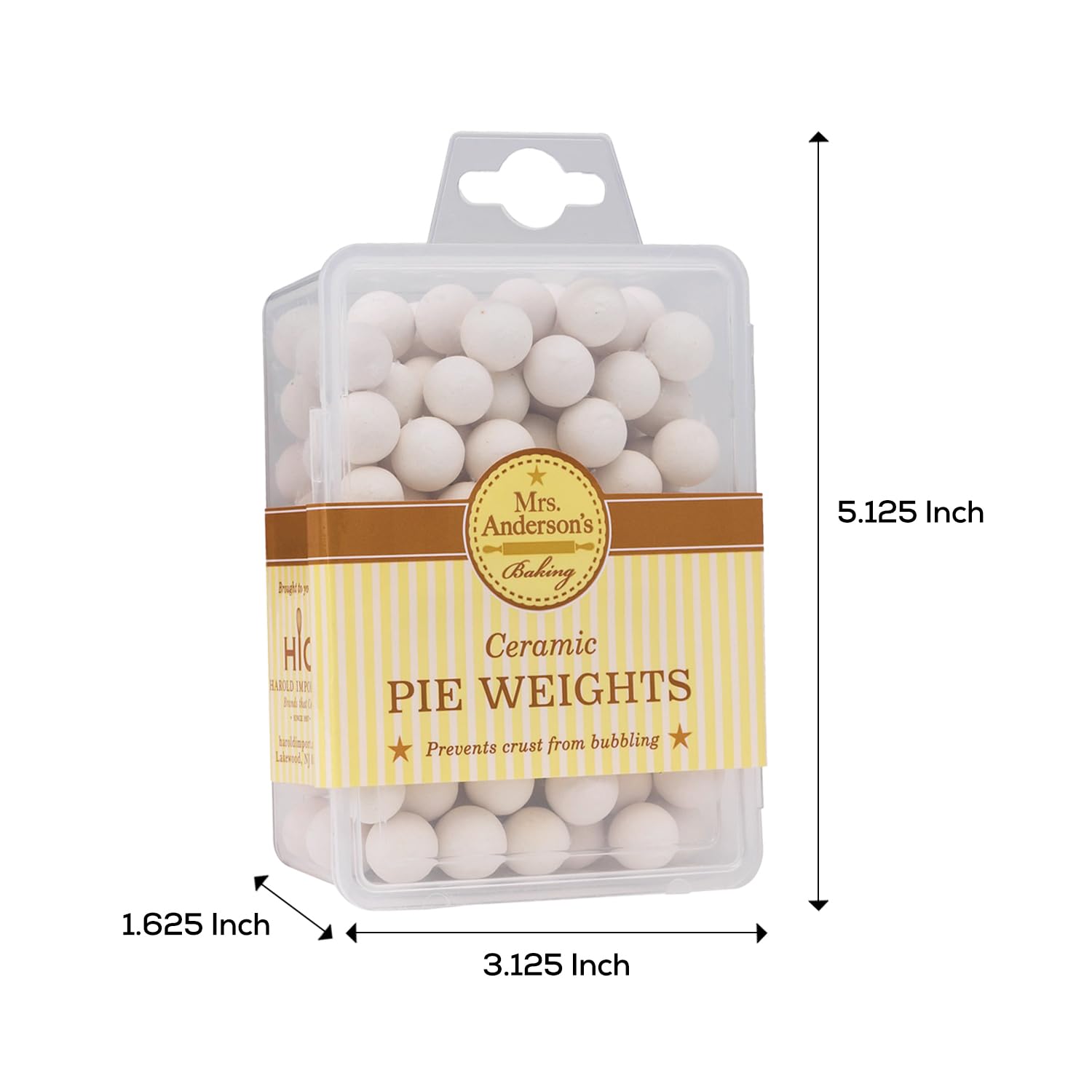 Mrs. Anderson's Baking Ceramic Pie Crust Weights, 135 Count, Natural Stoneware, For Blind Baking Pie Crusts And Tart Shells With Even Baking Results