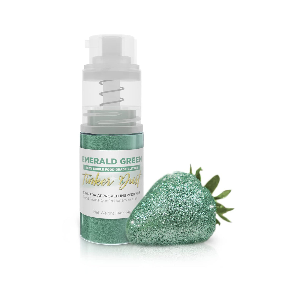 Bakell - Classic Red Tinker Dust (4g, 1x Mini Spray Pump) Edible Glitter for Food, Desserts, and Baked goods!