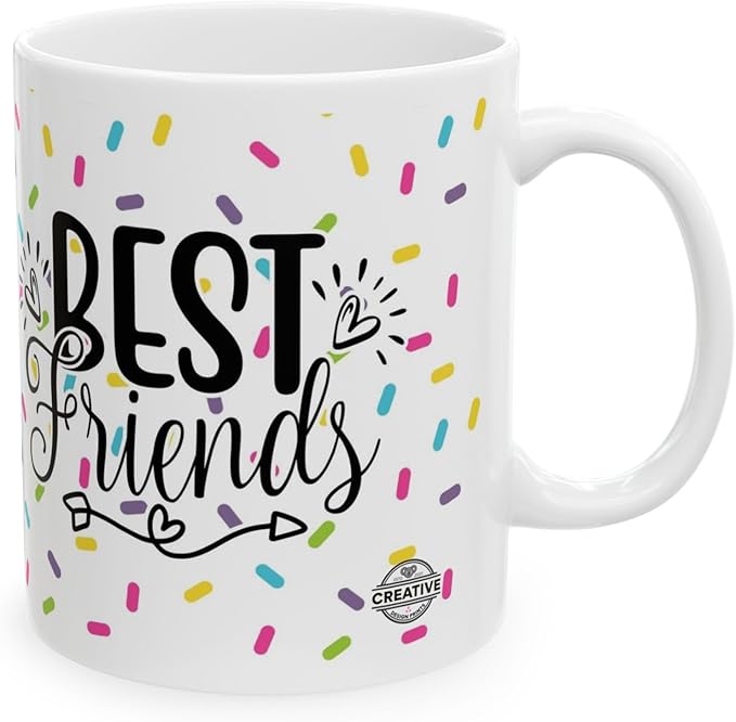 11 OZ Novelty Coffee Mugs - Christmas Gift (Best Friends Theme)