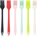 6Pcs Silicone Basting Brush Upgrade Pastry,Heat Resistant Brushes Premium Cooking Brush for Sauce Marinade Meat Glazing Oil BBQ Kitchen Cooking Baking Grilling Flavoring 19cm/7.48"(Small)