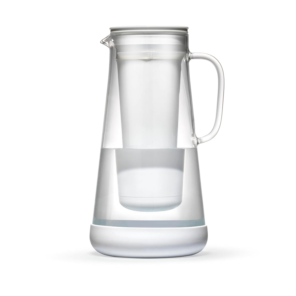 LifeStraw Home Glass Water Filter Pitcher, 7-Cup, White