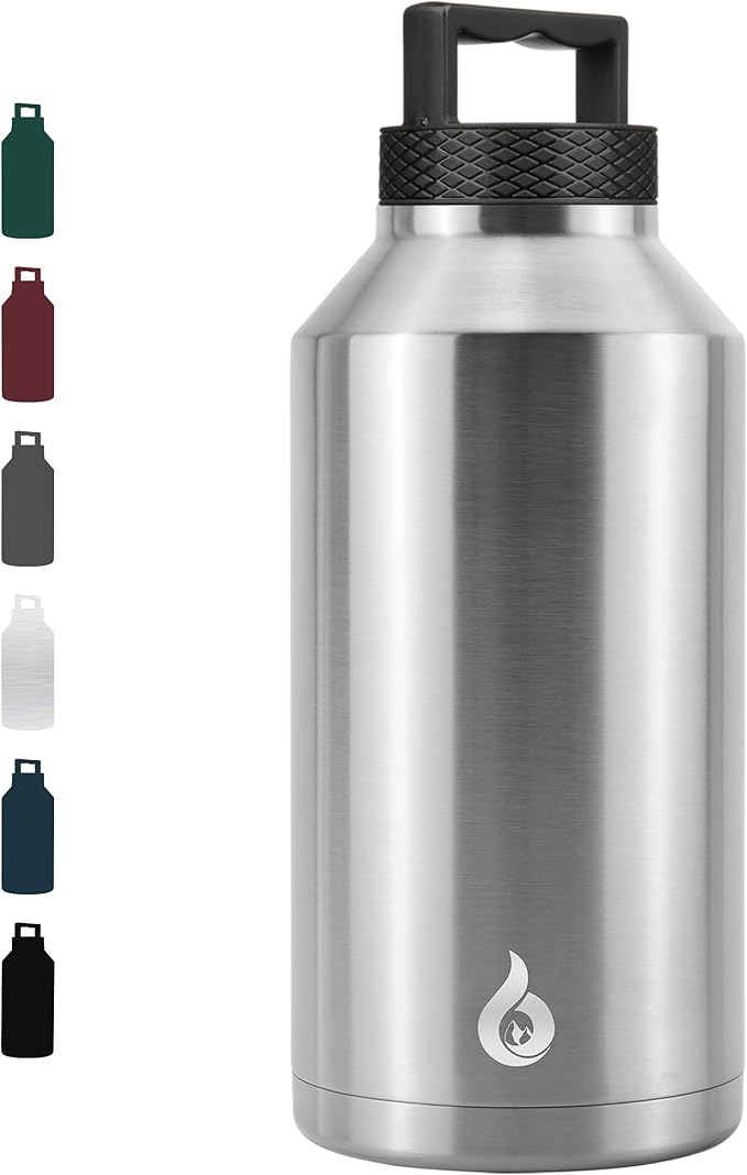 BJPKPK 64oz Insulated Water Bottle, Stainless Steel Vacuum Jug with Handle