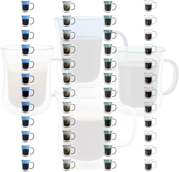 LEMONSODA Double Walled Colored Insulated Coffee Mugs, 10oz