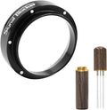 51mm Espresso Dosing Funnel: 51mm Portafilter Funnel Magnetic Coffee Dosing Ring Aluminium Metal | Espresso Machine Accessories Bundle Including Espresso WDT Tool