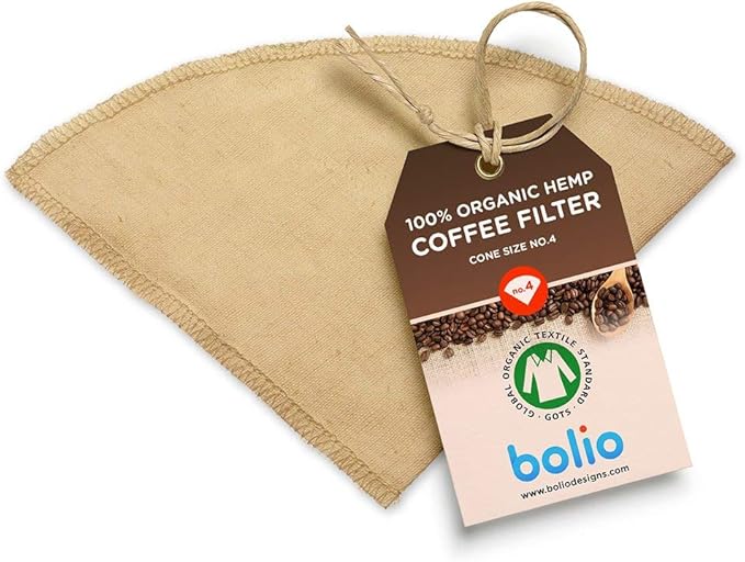 Bolio Organic Hemp Reusable Coffee Filter (1