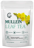 Mullein Leaf Tea Bags - Lungs Cleanse and Respiratory Support, Herbal Teas, Caffeine Free, 40 Tea Bags