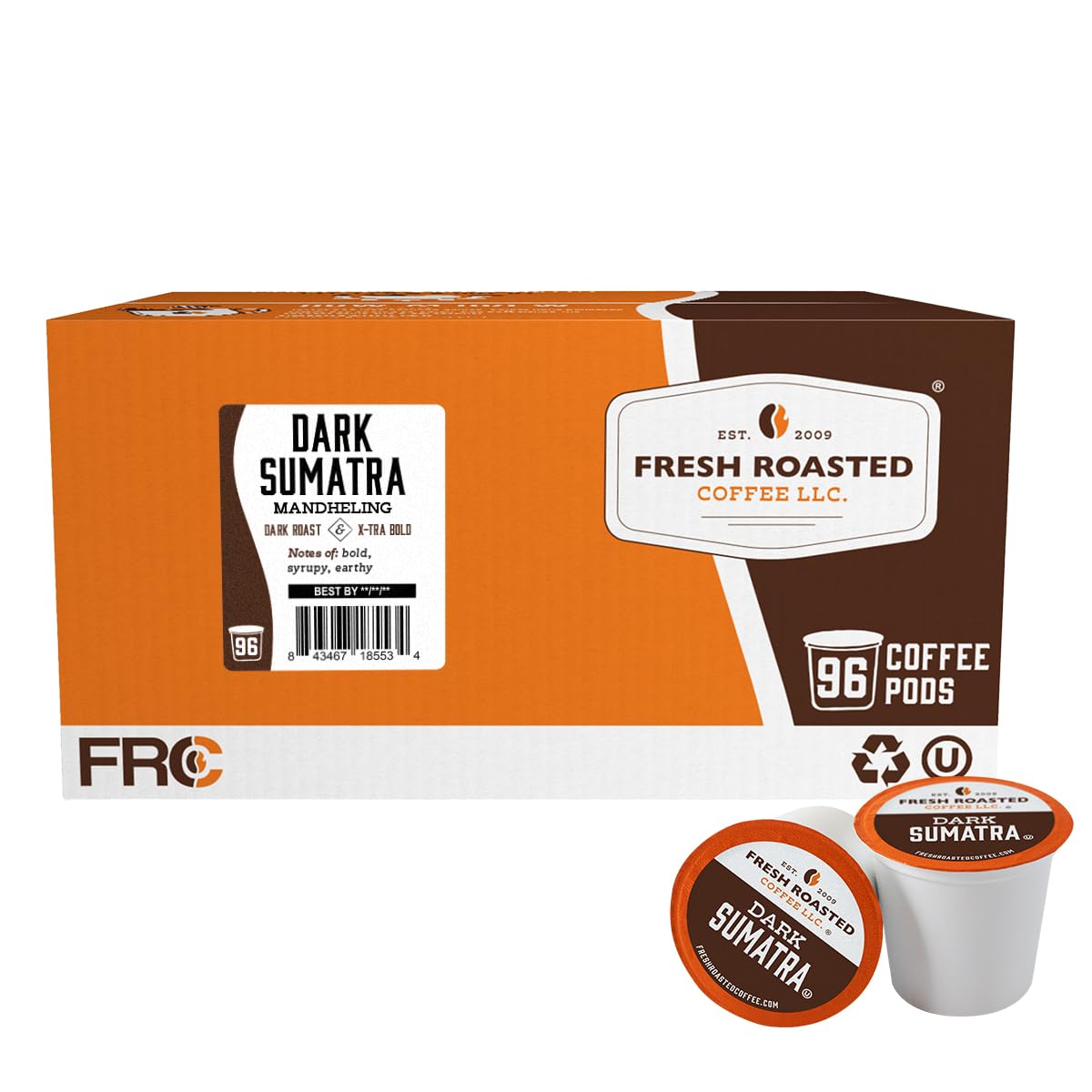 Fresh Roasted Coffee, Organic Bali Blue Moon K-Cup Pods for Keurig Brewers, Medium Roast, USDA Organic, Kosher, 24 Count (Pack of 3)