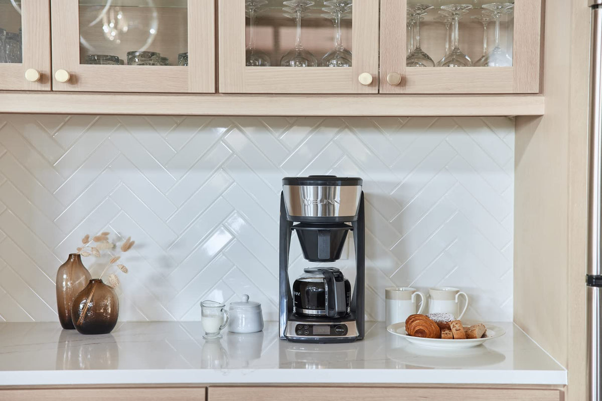 BUNN HB Heat N Brew Programmable Coffee Maker, 10 cup, Stainless Steel, 46500.0003