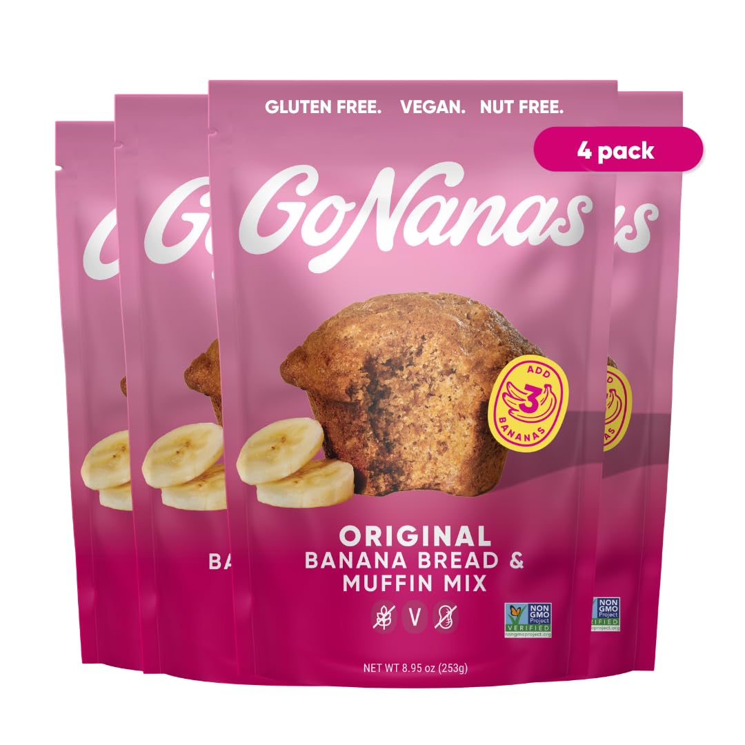 GoNanas Salted Caramel Banana Bread & Muffin Mix, Gluten Free Vegan, 1 Pack