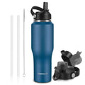ABOTOCUP 32oz Water Bottle Insulated with Powder Coated, Fit in Any Car Cup Holder, Water Bottles with Straw and Spout Lids, Stainless Steel Insulated Double Wall Leak-proof BPA Free to Keep Cold&Hot