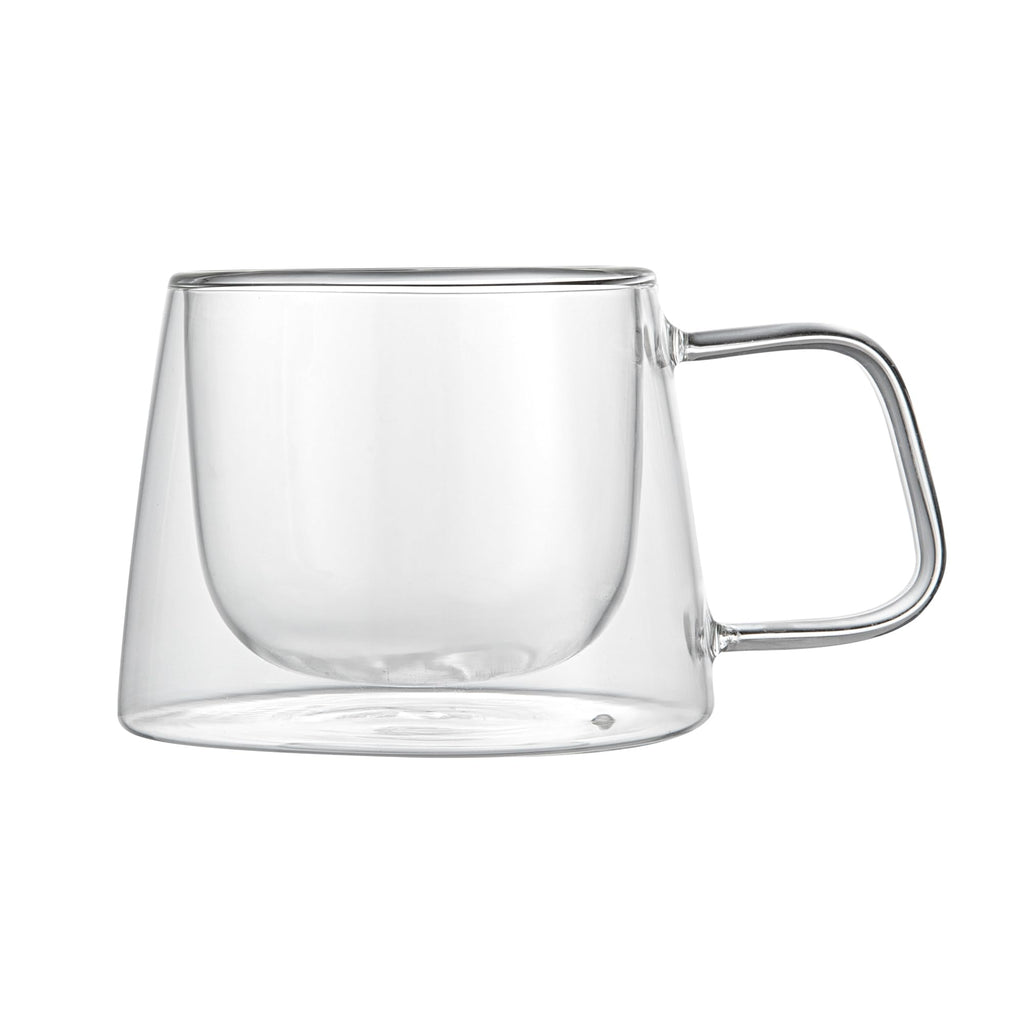 Restaurantware 7 oz Professional Glass Coffee Mug, 2 Pack