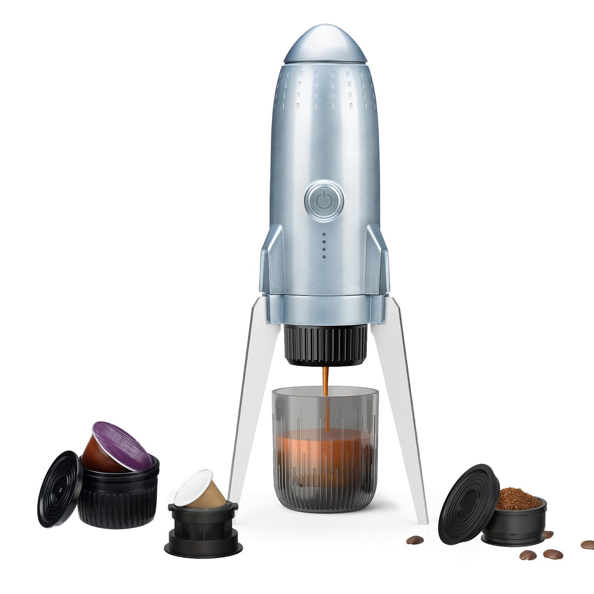 BENFUCHEN Portable Coffee Maker for Nespresso/Dolce Gusto Pods&Grounds
