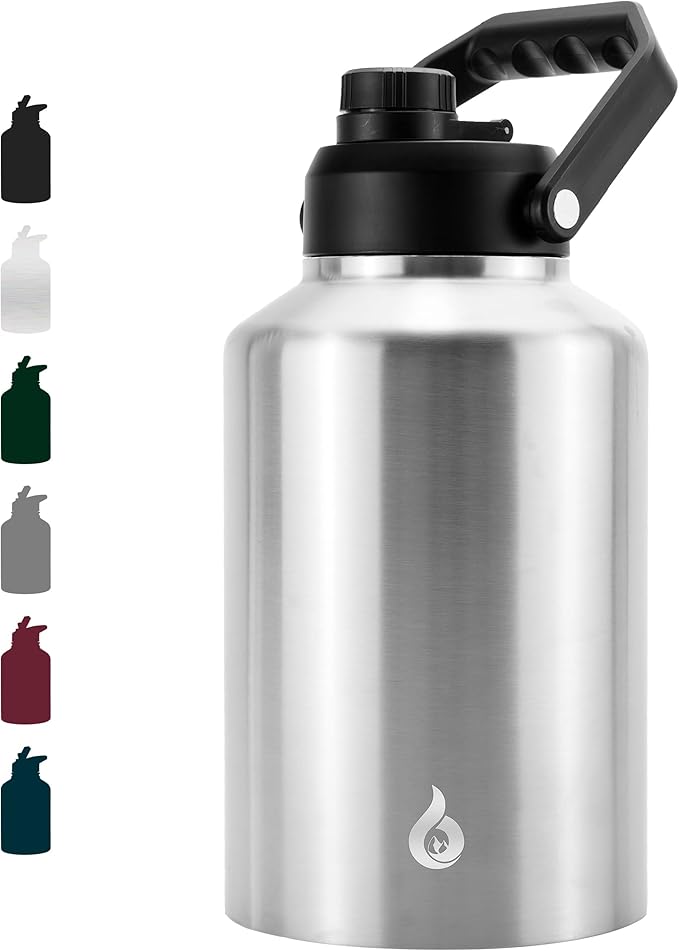 BJPKPK 64oz Insulated Water Bottle, Stainless Steel Vacuum Jug with Handle