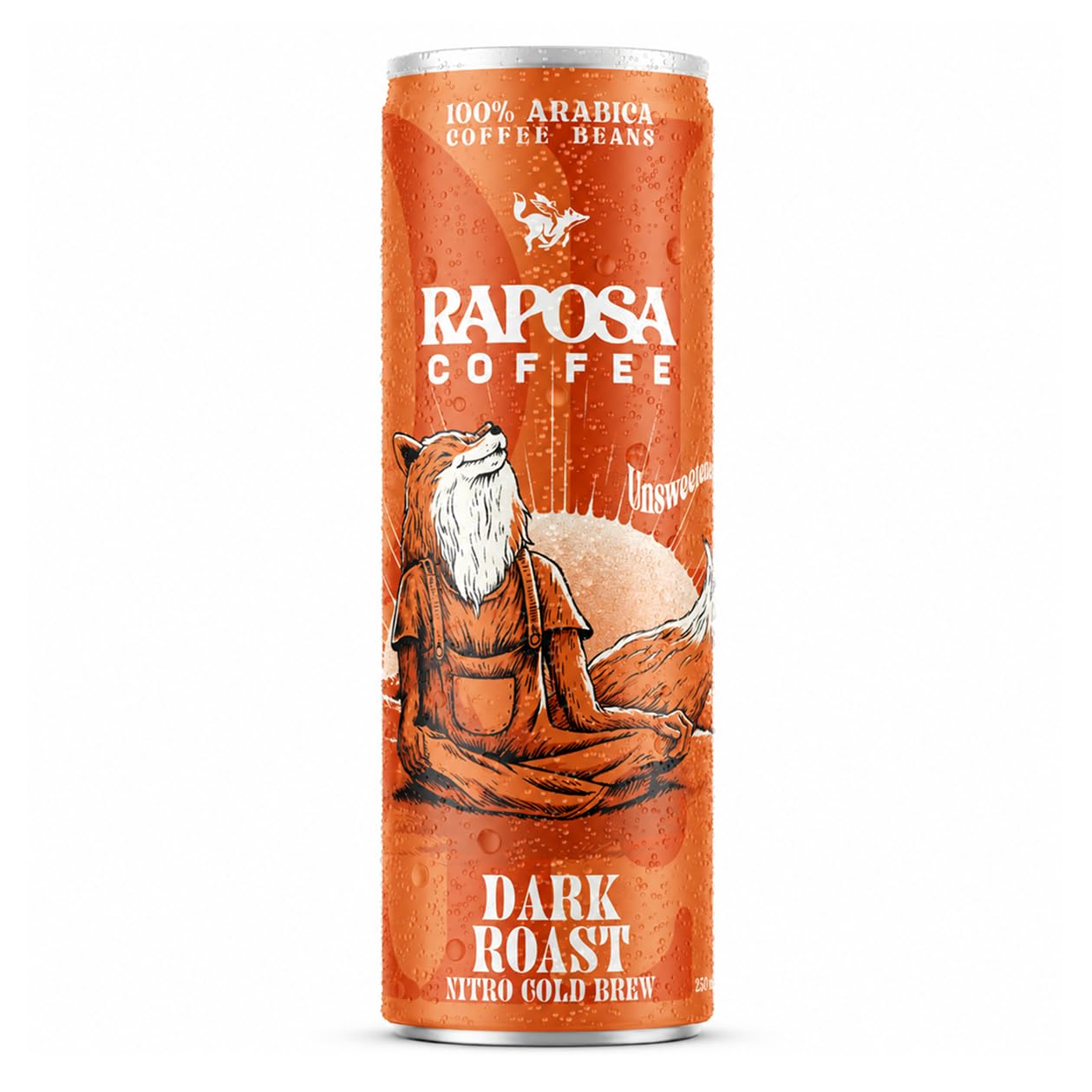 Raposa Nitro Cold Brew Caramel Latte, Naturally Sweetened Ready to Drink Iced Coffee with Oat Milk and Caramel, Low Acid Canned Specialty Coffee, Dairy Free, Single-Origin, 150mg Caffeine
