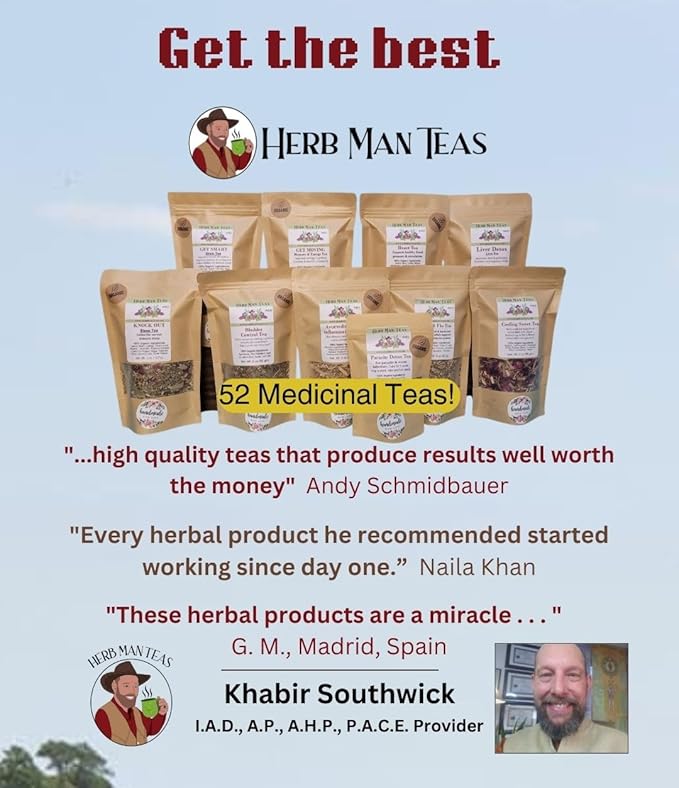 BLADDER CONTROL TEA - Herbal Blend for Nighttime Comfort & Fewer Bathroom Trips — by Master Herbalist Khabir — Organic, Non-GMO, No Additives