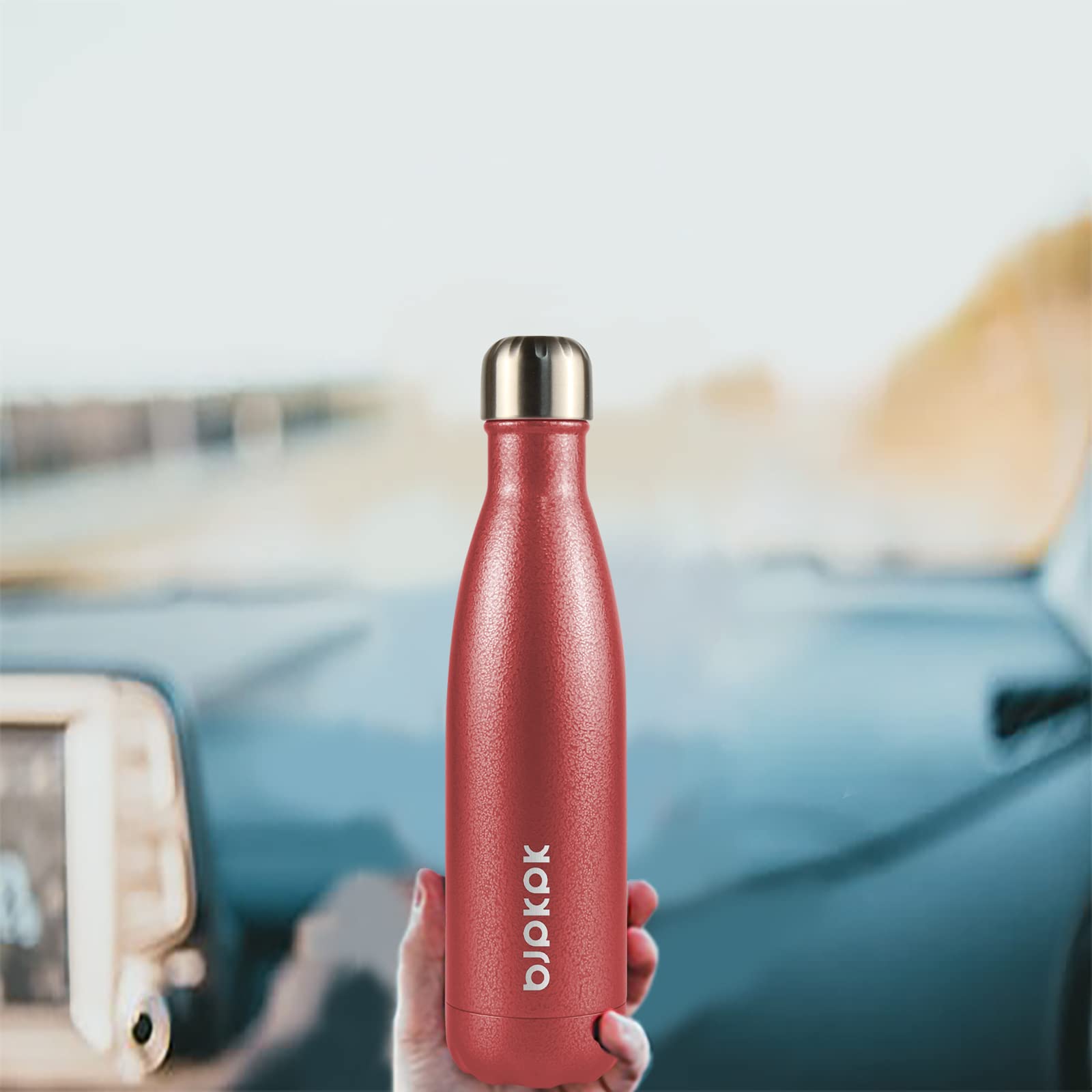 BJPKPK 17 oz Small Insulated Water Bottle, Stainless Steel, Leak Proof