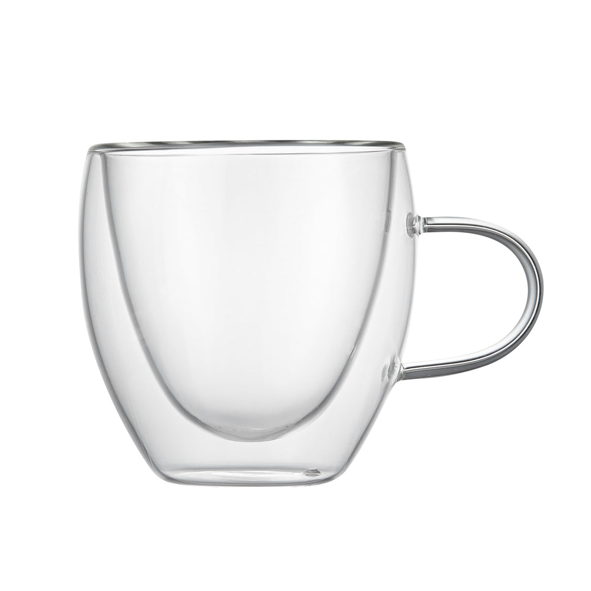 Restaurantware Glass Espresso Cups 5 Count 12 Ounces Borosilicate Double Wall Glass Coffee Mugs Insulated Clear Tea Drinkware for Hot or Cold Beverages