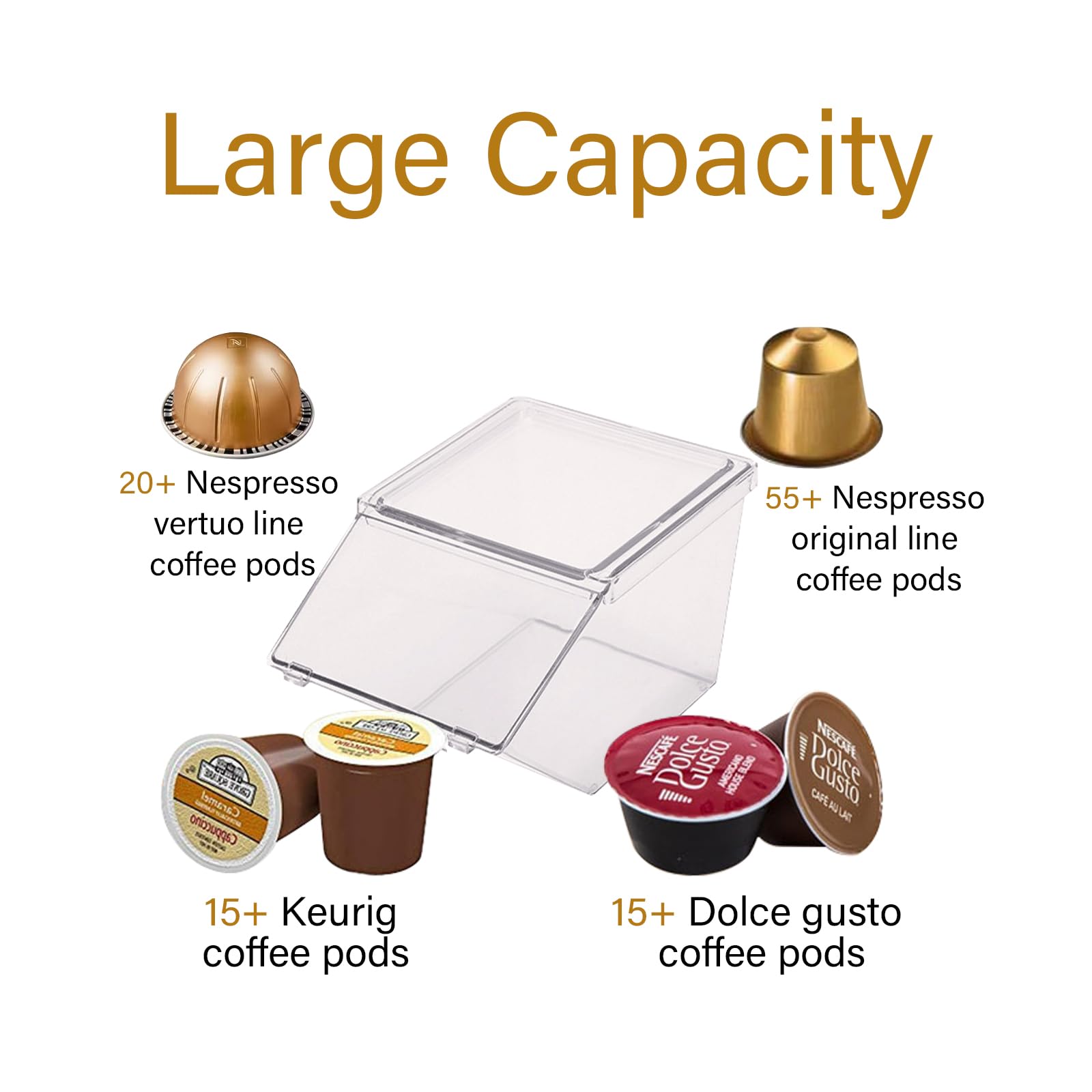 LLGWGL Front Opening Stackable Tea Bag Organizer, 2 Pack