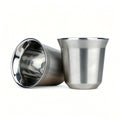 RECAPS 80ml Stainless Steel Espresso Cups Set (Stainless Steel)
