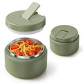 BOSEDSANG 13.5oz Soup Thermo for Hot Food Kids with Buckle Lid Insulated Vacuum Food Jar Wide Mouth Leakproof Stainless Steel Lunch Container (Green)