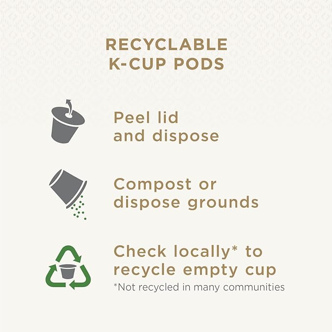 Peet's Coffee, Medium Roast Keurig K-Cup Pods - Single Origin Brazil 60 Count (6 Boxes of 10 K-Cup Pods)