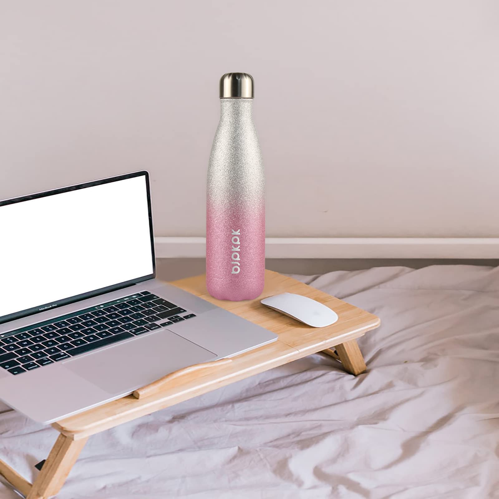 BJPKPK 17 oz Small Insulated Water Bottle, Stainless Steel, Leak Proof
