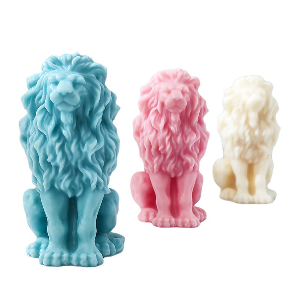 3D Lion Candle Animal Resin Mold - Resin Casting Silicone Molds for Home Decor & Candle Making Wave Spiral Mold