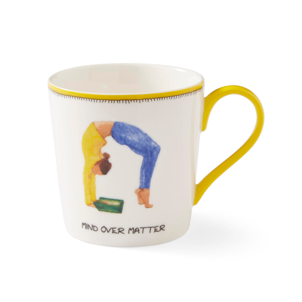 Spode Kit Kemp 12oz Doodle Mug | Mind Over Matter- Unique Doodle Pattern | Fine China | Dishwasher Safe | For Coffee and Tea | Ideal Celebration Gift | Home or Office Use