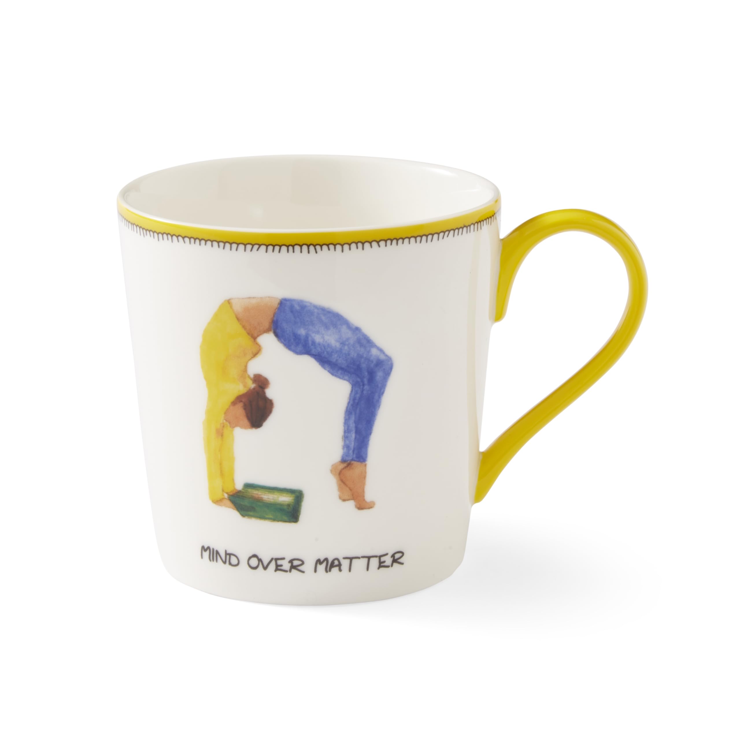 Spode Kit Kemp 12oz Doodle Mug | Mind Over Matter- Unique Doodle Pattern | Fine China | Dishwasher Safe | For Coffee and Tea | Ideal Celebration Gift | Home or Office Use