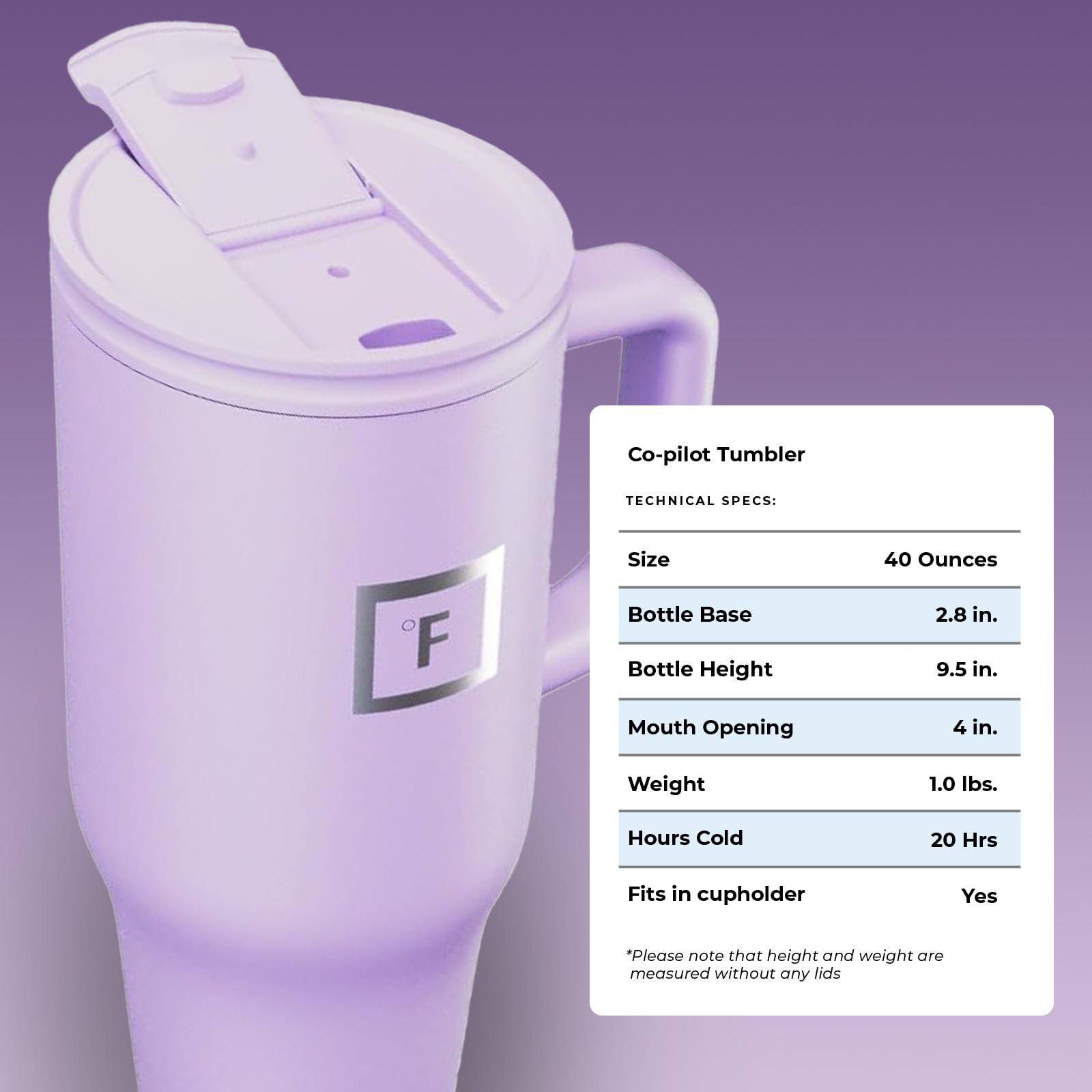 IRON °FLASK 40 oz Co-Pilot Insulated Travel Mug