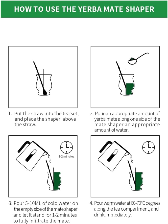 Stainless Steel Modern Yerba Mate Drinking Cup Set - 180 ml, Includes Bombilla Straw, Cleaning Brush, Blue