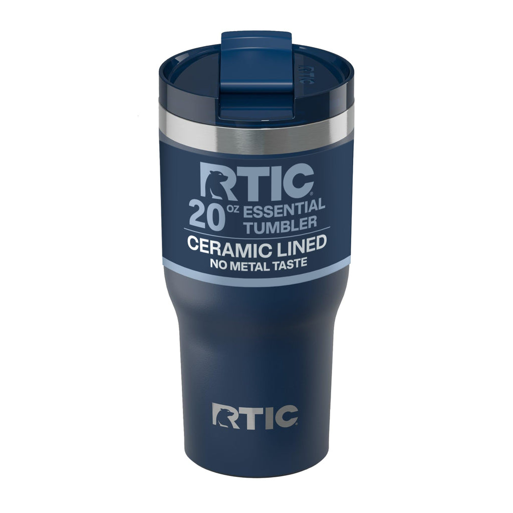RTIC 20oz Essential Tumbler with Lid, Ceramic Lined, Navy