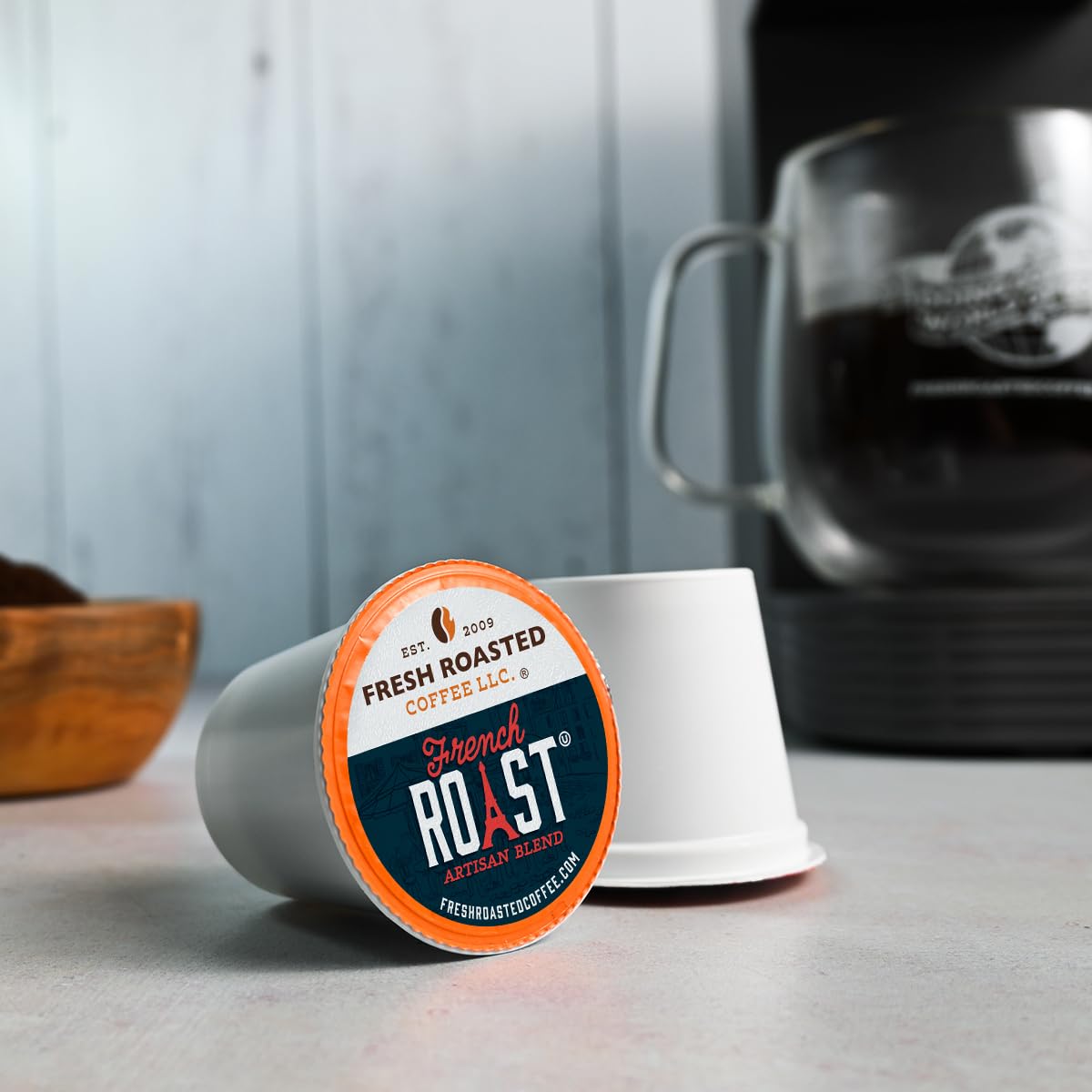 Fresh Roasted Coffee, Dark Roast Blend Variety Pack K-Cup Pods for Keurig Brewers, Dark Roast, Kosher, 96 Count Loose Pack